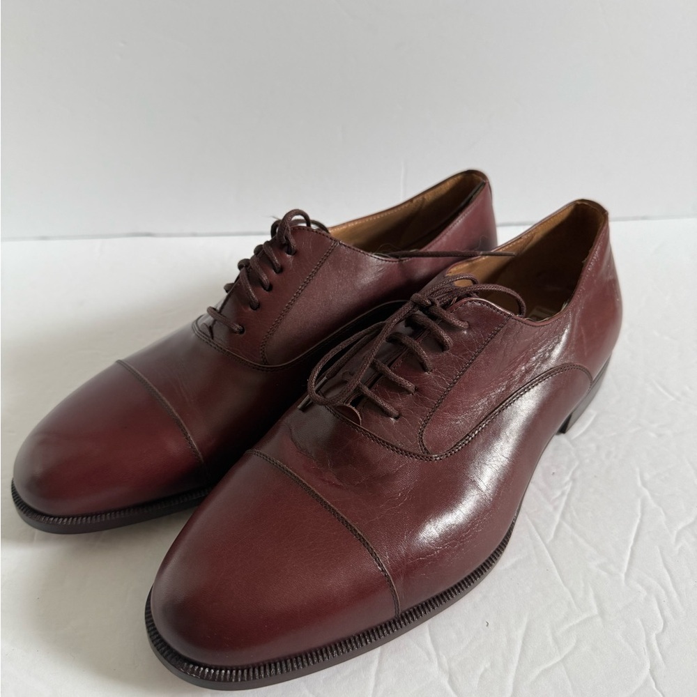 Natalino Salazzo Brown Oxfords Leather Brown Men's Formal Dress Shoes Size 40 - Picture 9 of 12